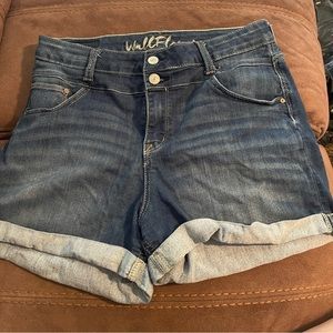 Wallflower high waisted blue jean shorts